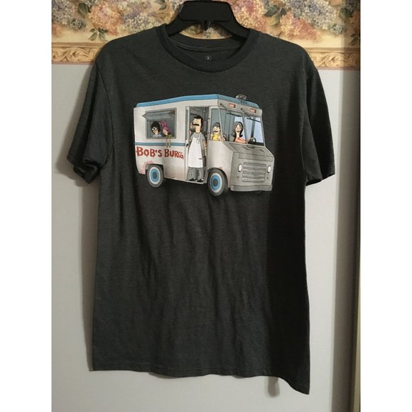 Bob's Burgers Medium Graphic Ripple Junction Grey T-Shirt - Picture 1 of 4